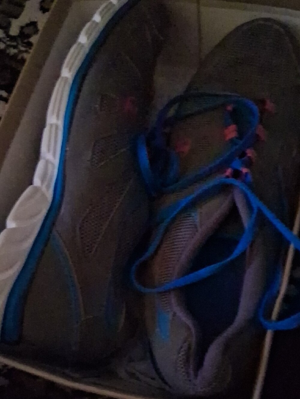 Champion Women's Gray Athletic Sneakers with Blue & Pink Details - Picture 3 of 3
